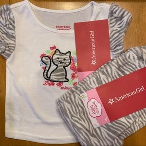 NWT - American girl bitty baby pjs